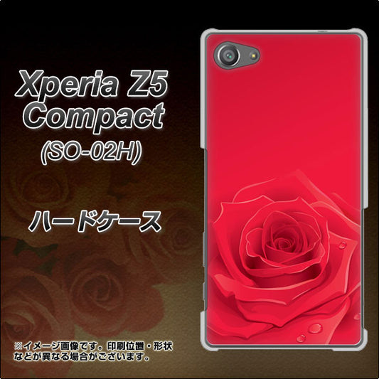 docomo エクスペリアZ5コンパクト SO-02H 高画質仕上げ 背面印刷 ハードケース【395 赤いバラ】
