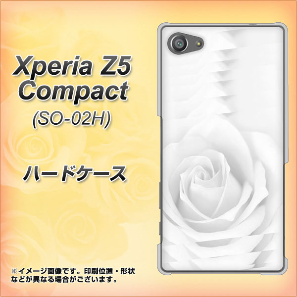 docomo エクスペリアZ5コンパクト SO-02H 高画質仕上げ 背面印刷 ハードケース【402 ホワイトRose】