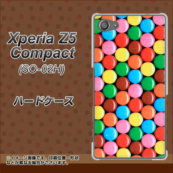 docomo エクスペリアZ5コンパクト SO-02H 高画質仕上げ 背面印刷 ハードケース【448 マーブルチョコ】