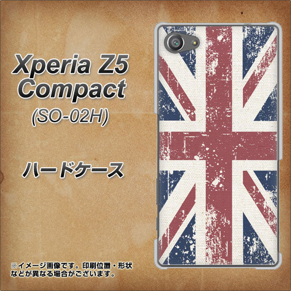 docomo エクスペリアZ5コンパクト SO-02H 高画質仕上げ 背面印刷 ハードケース【506 ユニオンジャック ビンテージ】