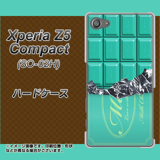 docomo エクスペリアZ5コンパクト SO-02H 高画質仕上げ 背面印刷 ハードケース【554 板チョコ－ミント】