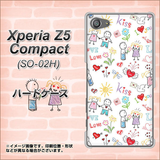 docomo エクスペリアZ5コンパクト SO-02H 高画質仕上げ 背面印刷 ハードケース【710 カップル】