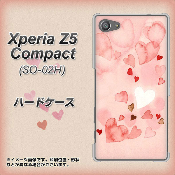 docomo エクスペリアZ5コンパクト SO-02H 高画質仕上げ 背面印刷 ハードケース【1125 ハートの和紙】
