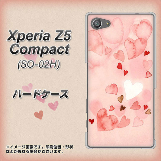 docomo エクスペリアZ5コンパクト SO-02H 高画質仕上げ 背面印刷 ハードケース【1125 ハートの和紙】