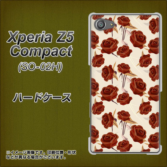 docomo エクスペリアZ5コンパクト SO-02H 高画質仕上げ 背面印刷 ハードケース【1157 クラシックローズ】