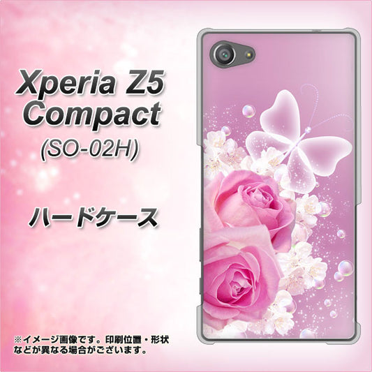docomo エクスペリアZ5コンパクト SO-02H 高画質仕上げ 背面印刷 ハードケース【1166 ローズロマンス】
