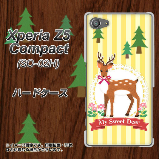 docomo エクスペリアZ5コンパクト SO-02H 高画質仕上げ 背面印刷 ハードケース【SC826 森の鹿】