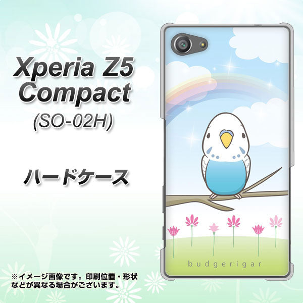 docomo エクスペリアZ5コンパクト SO-02H 高画質仕上げ 背面印刷 ハードケース【SC839 セキセイインコ ブルー】