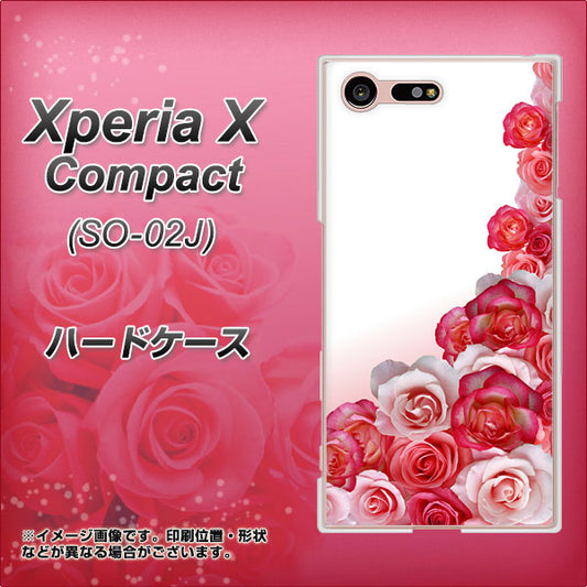 docomo エクスペリアXコンパクト SO-02J 高画質仕上げ 背面印刷 ハードケース【299 薔薇の壁】