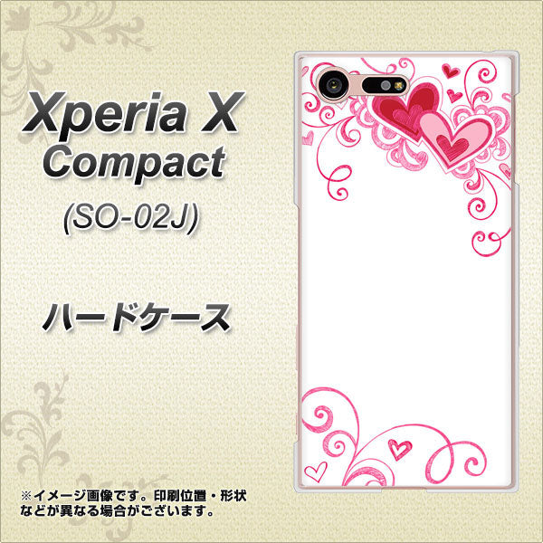 docomo エクスペリアXコンパクト SO-02J 高画質仕上げ 背面印刷 ハードケース【365 ハートフレーム】