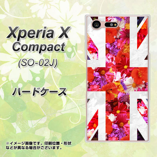 docomo エクスペリアXコンパクト SO-02J 高画質仕上げ 背面印刷 ハードケース【SC801 ユニオンジャック リアルフラワー】