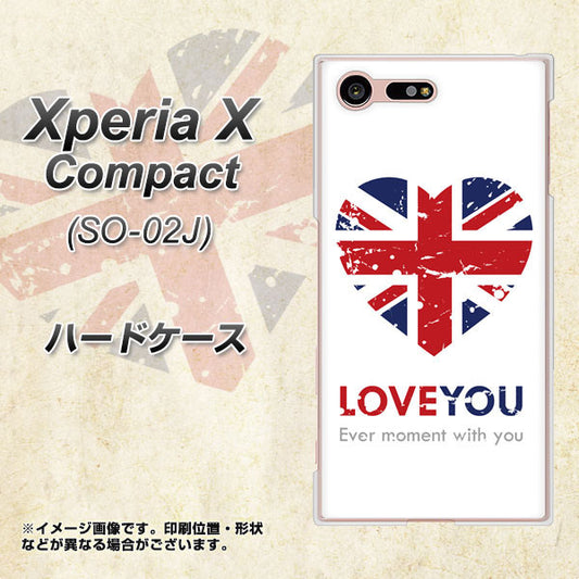 docomo エクスペリアXコンパクト SO-02J 高画質仕上げ 背面印刷 ハードケース【SC803 ユニオンジャック ハートビンテージ】