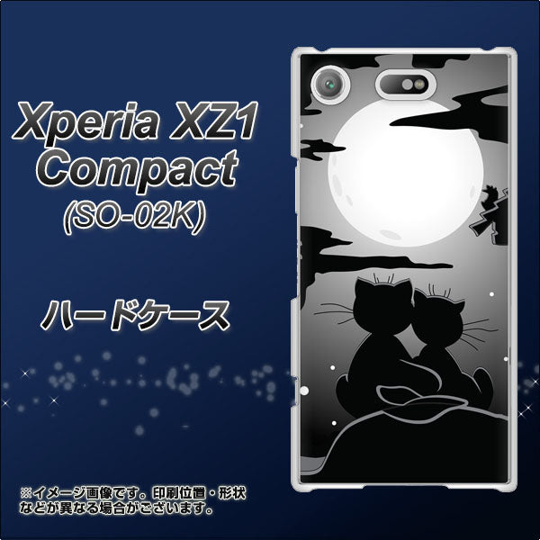 docomo エクスペリアXZ1 コンパクトSO-02K 高画質仕上げ 背面印刷 ハードケース【342 月夜の二人】