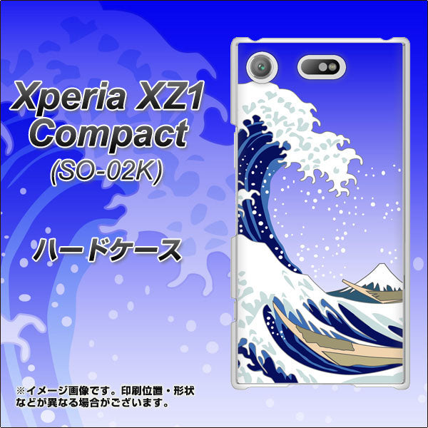 docomo エクスペリアXZ1 コンパクトSO-02K 高画質仕上げ 背面印刷 ハードケース【625 波に富士】