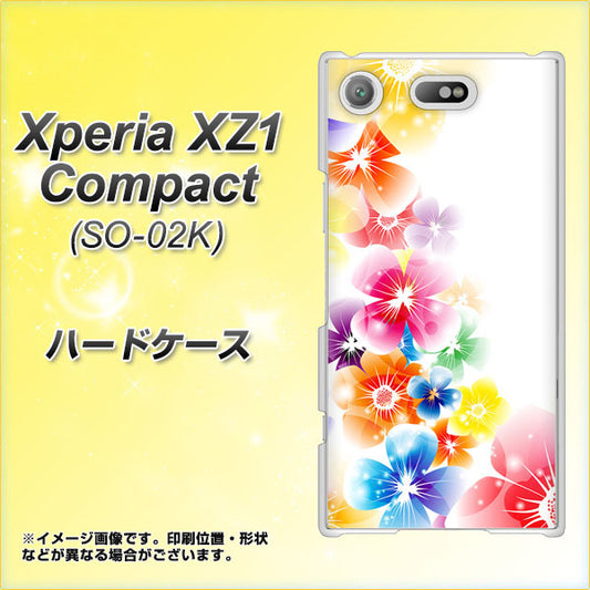 docomo エクスペリアXZ1 コンパクトSO-02K 高画質仕上げ 背面印刷 ハードケース【1209 光と花】