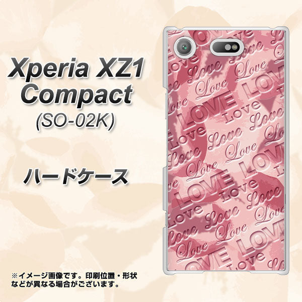 docomo エクスペリアXZ1 コンパクトSO-02K 高画質仕上げ 背面印刷 ハードケース【SC844 フラワーヴェルニLOVE(ローズヴェルール)】