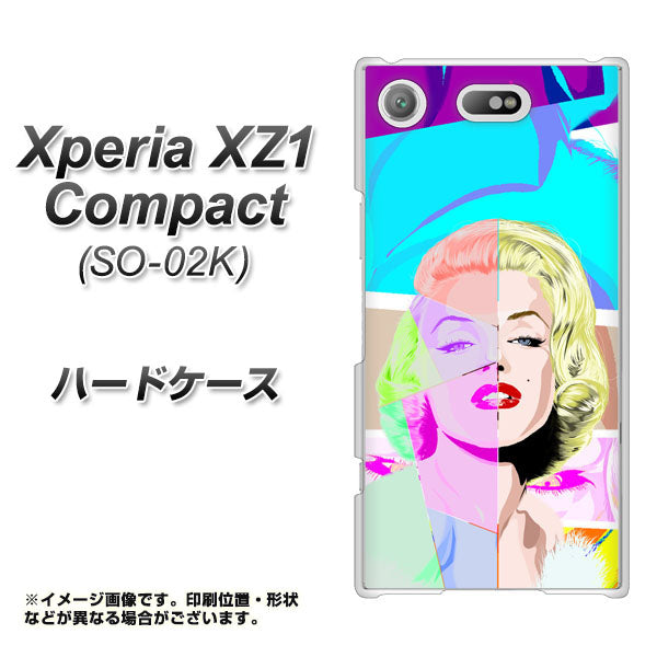 docomo エクスペリアXZ1 コンパクトSO-02K 高画質仕上げ 背面印刷 ハードケース【YJ210 マリリンモンローデザイン(C)】