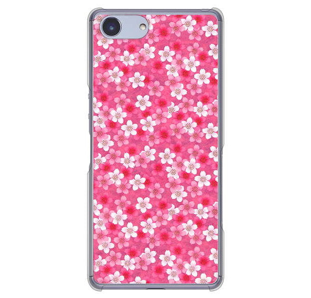 Xperia Ace SO-02L docomo 高画質仕上げ 背面印刷 ハードケース リバティプリント