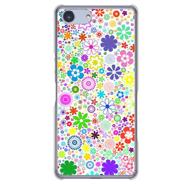 Xperia Ace SO-02L docomo 高画質仕上げ 背面印刷 ハードケース リバティプリント
