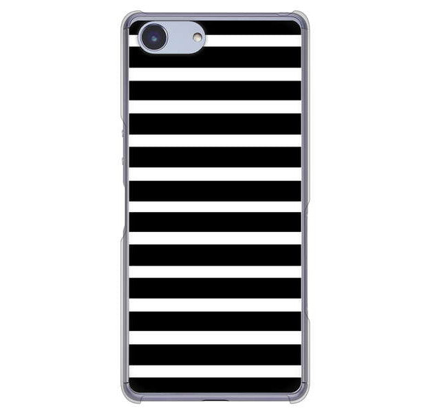 Xperia Ace SO-02L docomo 高画質仕上げ 背面印刷 ハードケース シンプルボーダー