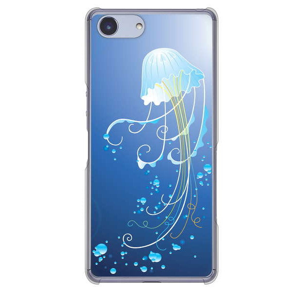 Xperia Ace SO-02L docomo 高画質仕上げ 背面印刷 ハードケース 【362 ジェリーフィシュ】