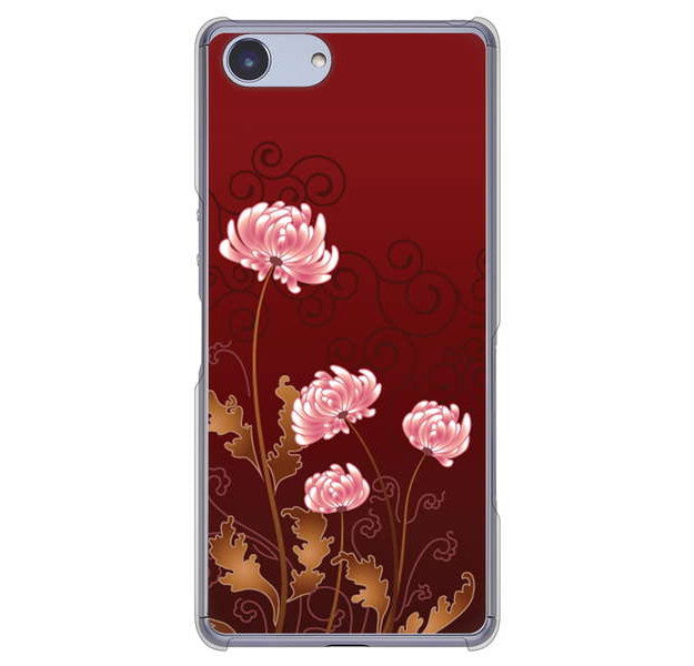 Xperia Ace SO-02L docomo 高画質仕上げ 背面印刷 ハードケース 【375 優美な菊】