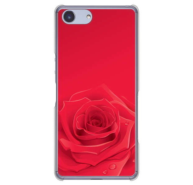 Xperia Ace SO-02L docomo 高画質仕上げ 背面印刷 ハードケース バラ