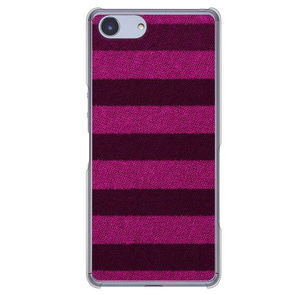 Xperia Ace SO-02L docomo 高画質仕上げ 背面印刷 ハードケース シンプルボーダー