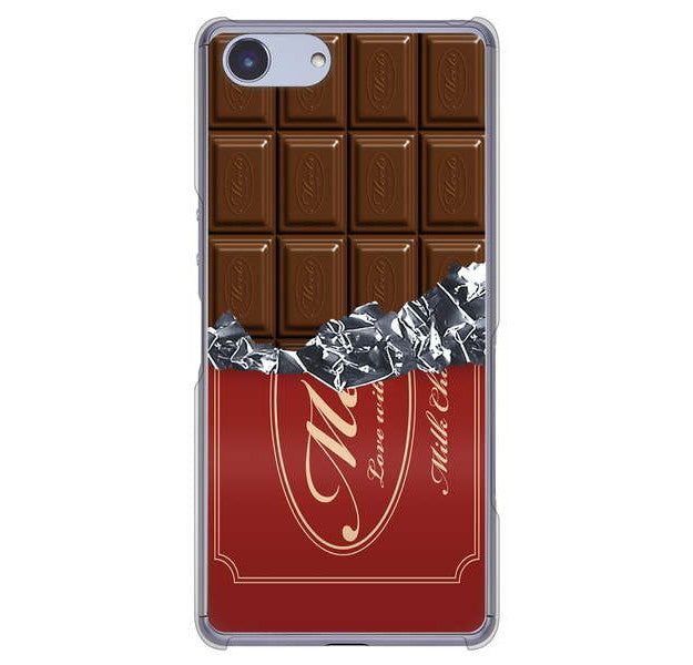 Xperia Ace SO-02L docomo 高画質仕上げ 背面印刷 ハードケース 板チョコ