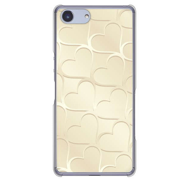 Xperia Ace SO-02L docomo 高画質仕上げ 背面印刷 ハードケース かくれハート