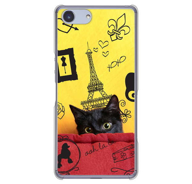 Xperia Ace SO-02L docomo 高画質仕上げ 背面印刷 ハードケース LOVE フランス