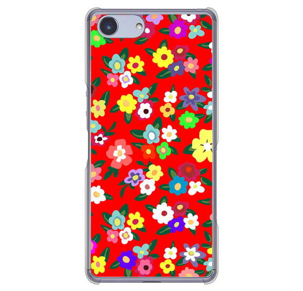 Xperia Ace SO-02L docomo 高画質仕上げ 背面印刷 ハードケース リバティプリント