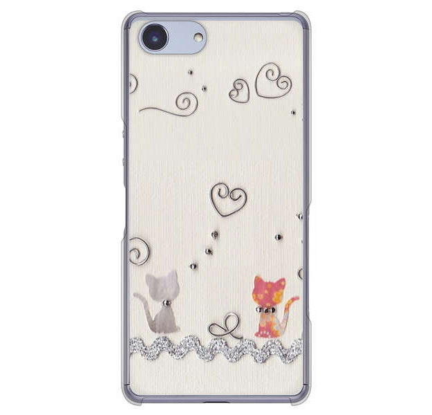 Xperia Ace SO-02L docomo 高画質仕上げ 背面印刷 ハードケース クラフト写真ネコ