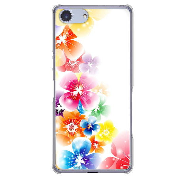 Xperia Ace SO-02L docomo 高画質仕上げ 背面印刷 ハードケース 【1209 光と花】