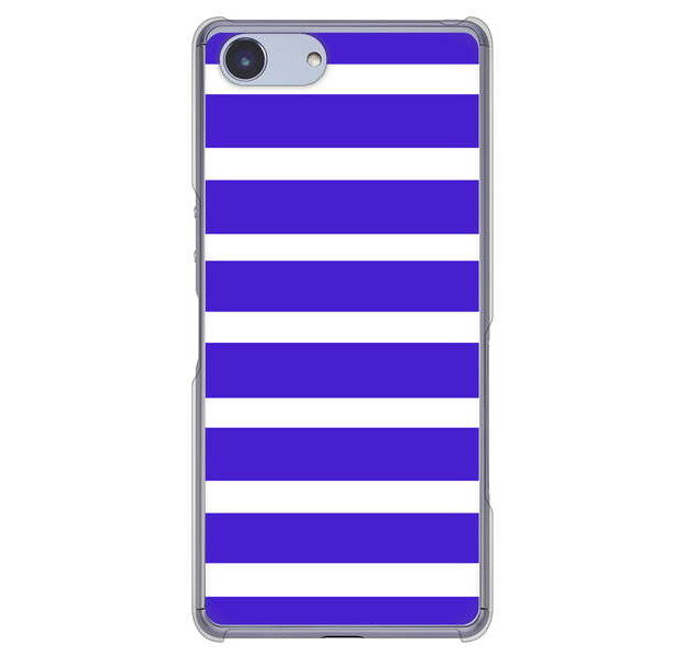 Xperia Ace SO-02L docomo 高画質仕上げ 背面印刷 ハードケース シンプルボーダー