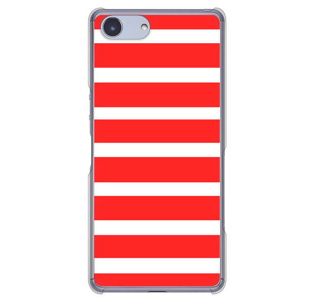 Xperia Ace SO-02L docomo 高画質仕上げ 背面印刷 ハードケース シンプルボーダー