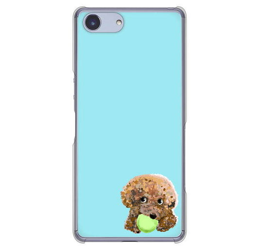 Xperia Ace SO-02L docomo 高画質仕上げ 背面印刷 ハードケース トイプードル&ボール