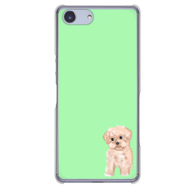 Xperia Ace SO-02L docomo 高画質仕上げ 背面印刷 ハードケース トイプードルアプリコット