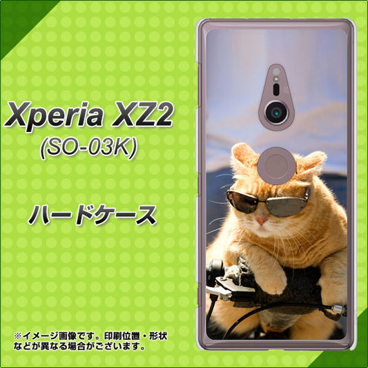 docomo エクスペリア XZ2 SO-03K 高画質仕上げ 背面印刷 ハードケース【595 にゃんとサイクル】