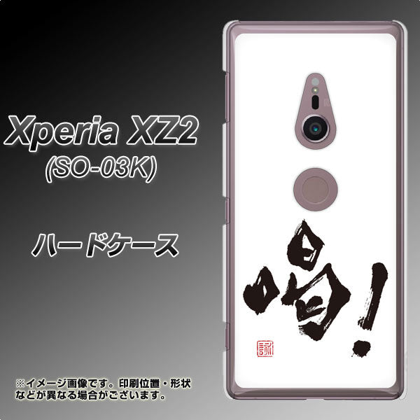 docomo エクスペリア XZ2 SO-03K 高画質仕上げ 背面印刷 ハードケース【OE845 喝!】