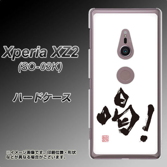 docomo エクスペリア XZ2 SO-03K 高画質仕上げ 背面印刷 ハードケース【OE845 喝！】
