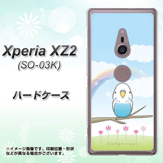 docomo エクスペリア XZ2 SO-03K 高画質仕上げ 背面印刷 ハードケース【SC839 セキセイインコ ブルー】