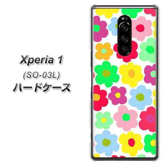 docomo エクスぺリア ワン SO-03L 高画質仕上げ 背面印刷 ハードケース【758 ルーズフラワーカラフル】