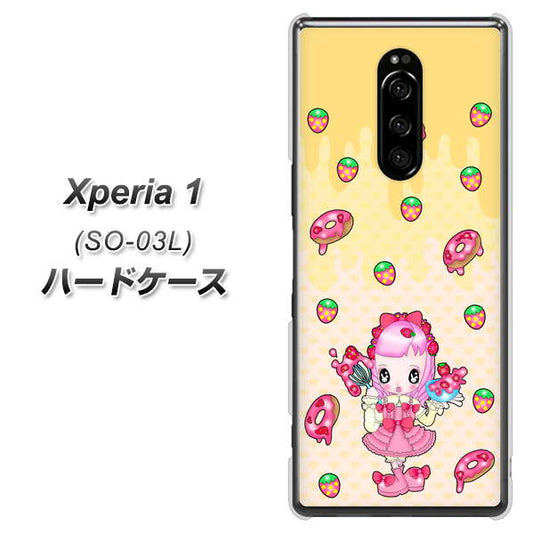 docomo エクスぺリア ワン SO-03L 高画質仕上げ 背面印刷 ハードケース【AG815 ストロベリードーナツ(水玉黄)】