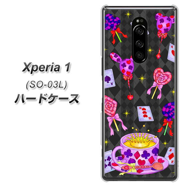 docomo エクスぺリア ワン SO-03L 高画質仕上げ 背面印刷 ハードケース【AG818 トランプティー(黒)】