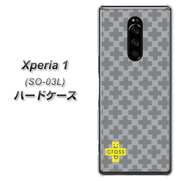 docomo エクスぺリア ワン SO-03L 高画質仕上げ 背面印刷 ハードケース【IB900 クロスドット_グレー】