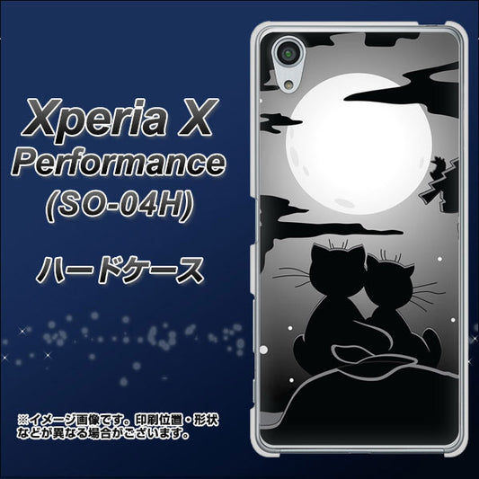docomo エクスペリアX パフォーマンス SO-04H 高画質仕上げ 背面印刷 ハードケース【342 月夜の二人】