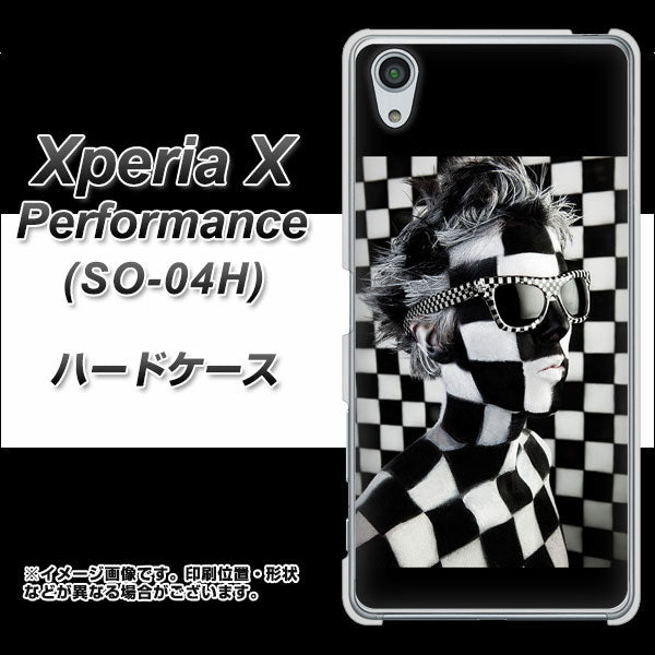 docomo エクスペリアX パフォーマンス SO-04H 高画質仕上げ 背面印刷 ハードケース【357 bk&wh】