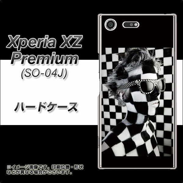 docomo エクスペリア XZ プレミアム SO-04J 高画質仕上げ 背面印刷 ハードケース【357 bk&wh】