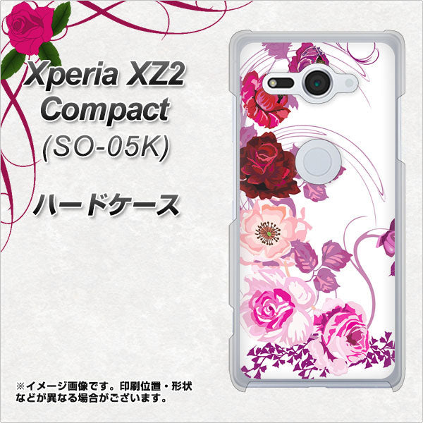 docomo エクスペリア XZ2 コンパクト SO-05K 高画質仕上げ 背面印刷 ハードケース【116 6月のバラ】